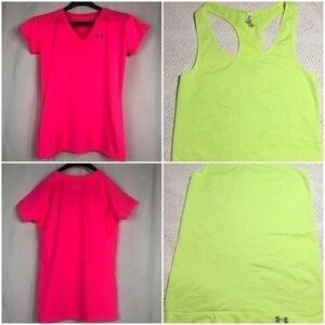 Under Armour Pink Yellow Athletic Wear Bundle